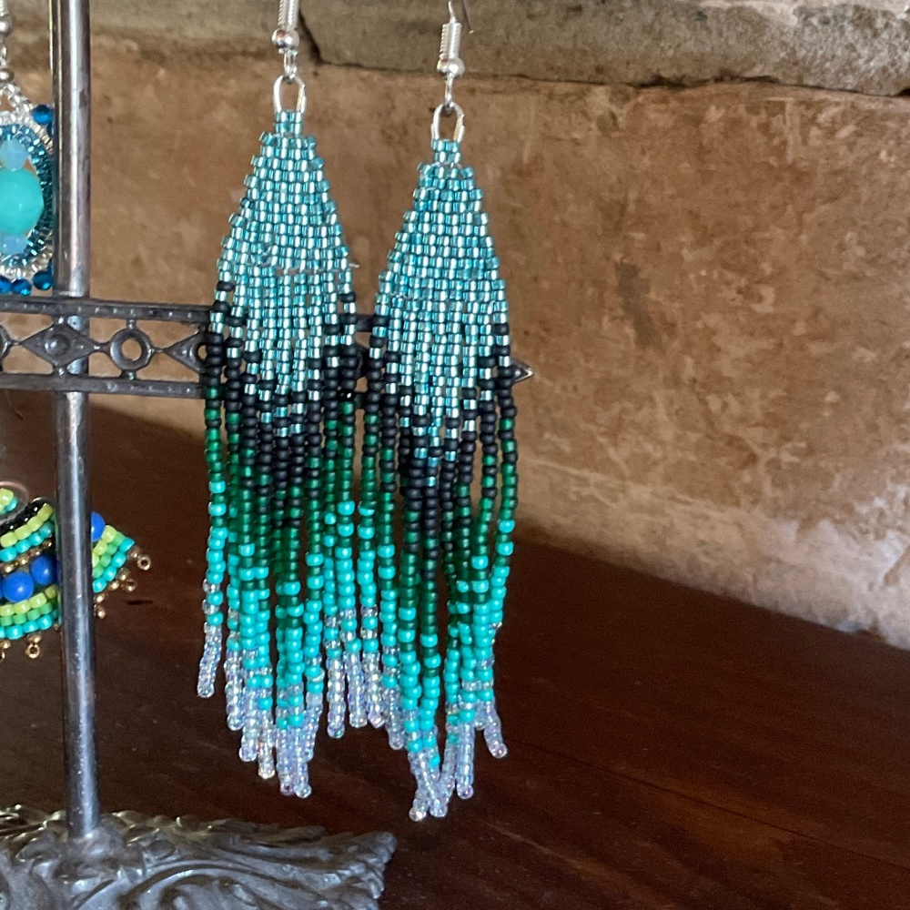 Hand made fringe earrings